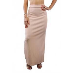 NEW SURELYMINE that maxi slit skirt in nude